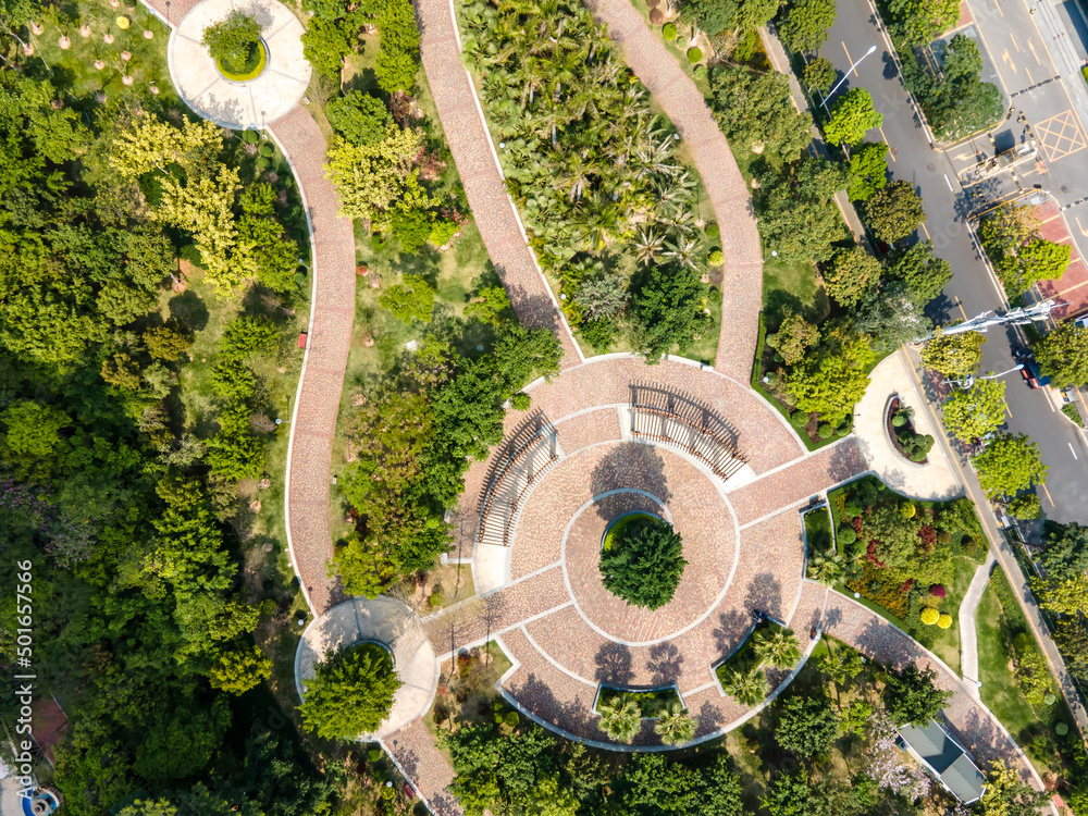 Aerial photography outdoor city park lake square scenery Aerial photography outdoor city park lake square scenery