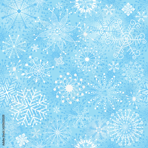 seamless pattern with snowflakes