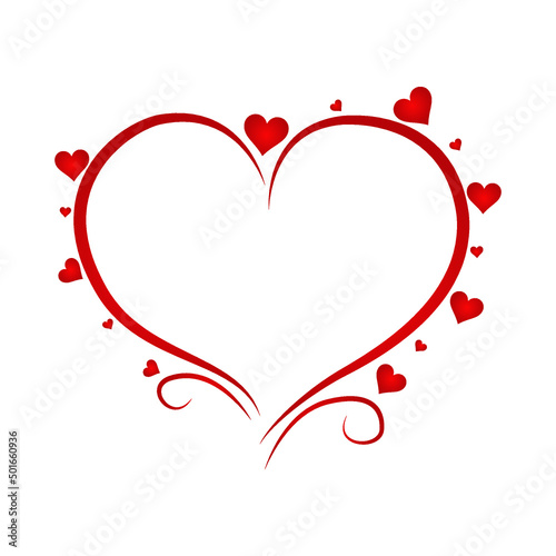 Decorative red valentine day vector heart