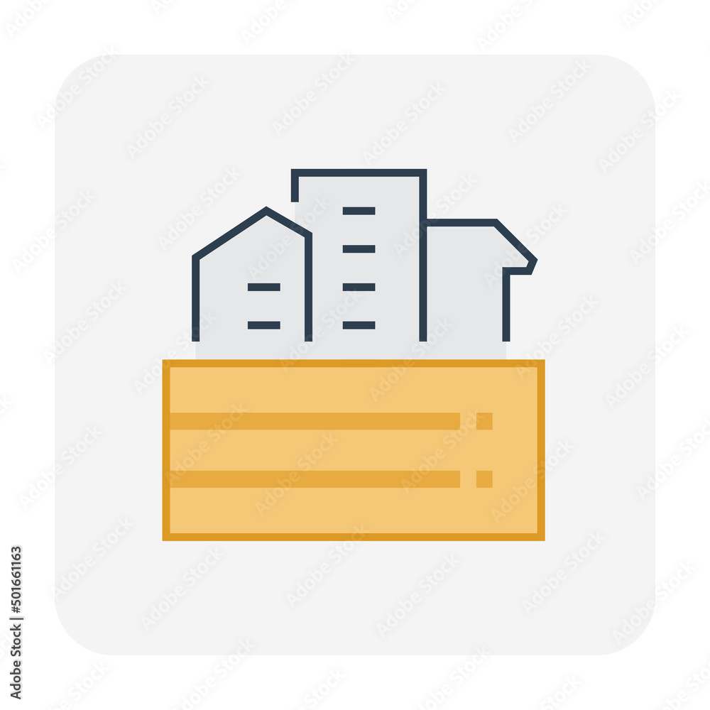 Building and soil support vector icon design. May called earth ...