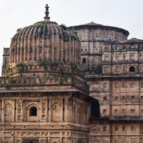 Morning View of Royal Cenotaphs (Chhatris) of Orchha, Madhya Pradesh, India, Orchha the lost city of India, Indian archaeological sites