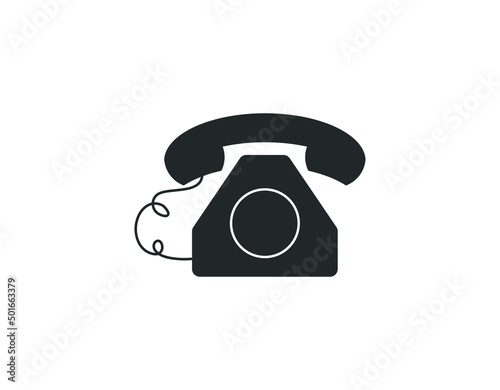 Old phone icon, Phone vector icon, Old vintage telephone symbol