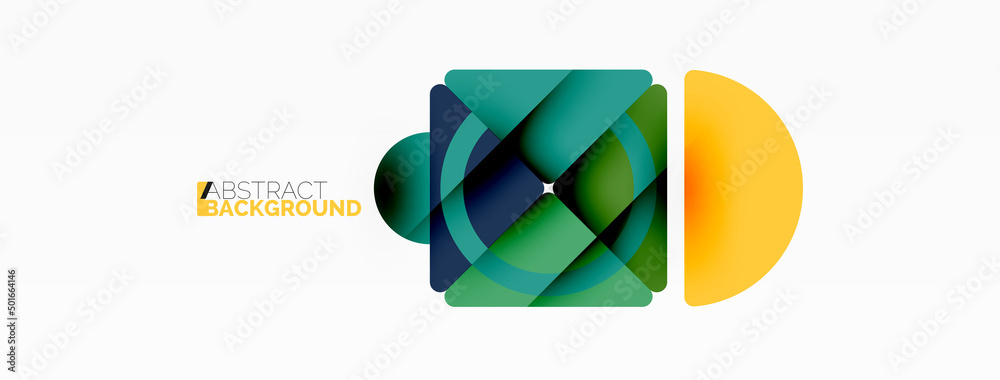 Creative geometric wallpaper. Minimal abstract background. Triangles and circles composition vector illustration for wallpaper banner background or landing page