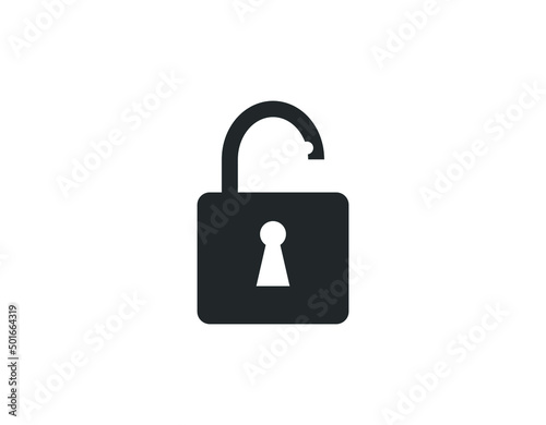 Lock icon vector solid style