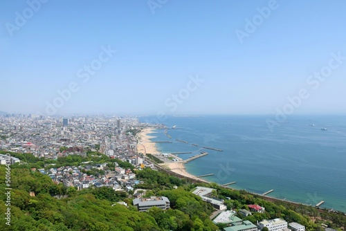 Obraz na płótnie 東部展望台からの須磨海浜公園 w salonie
