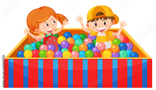 Children playing in the ball pit