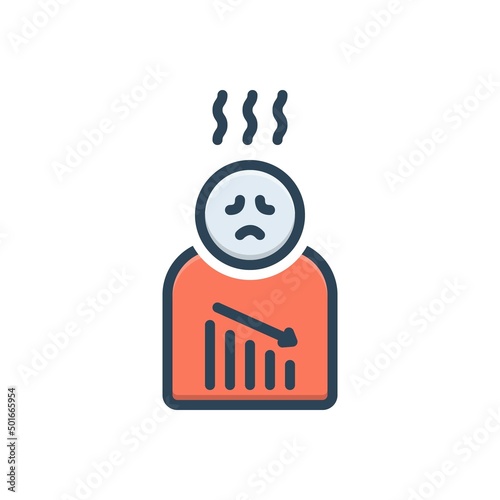 Color illustration icon for pale