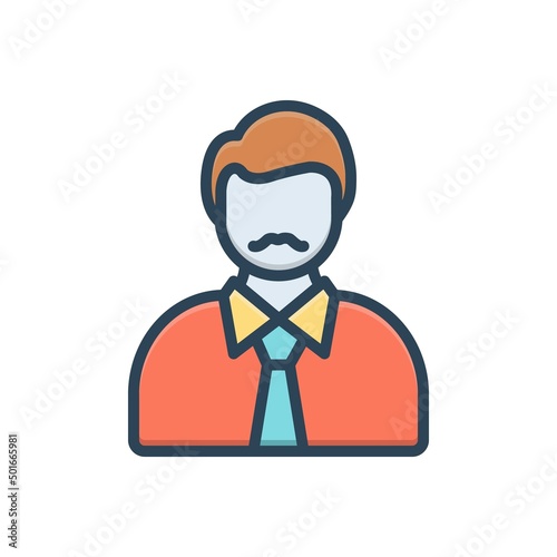 Color illustration icon for fathers