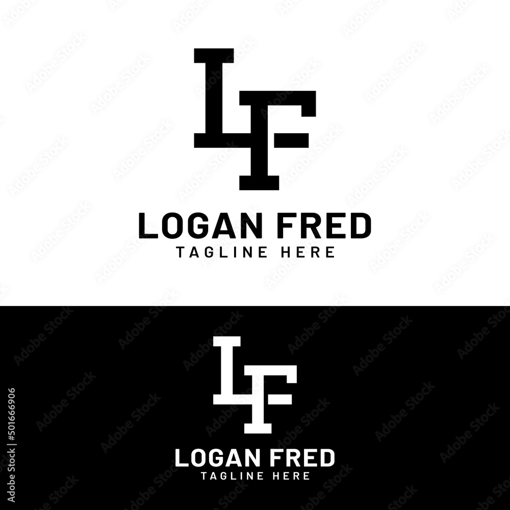 Obraz premium L F LF FL Letter Monogram Initial Logo Design Template. Suitable for General Sports Fitness Construction Finance Company Business Corporate Shop Apparel in Simple Modern Style Logo Design.
