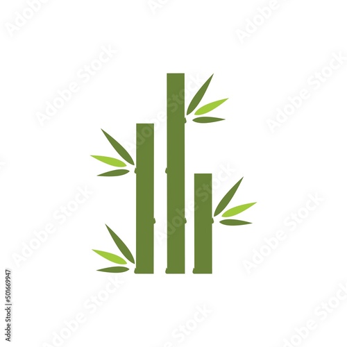 Fototapeta Naklejka Na Ścianę i Meble -  Bamboo Logo Template vector icon