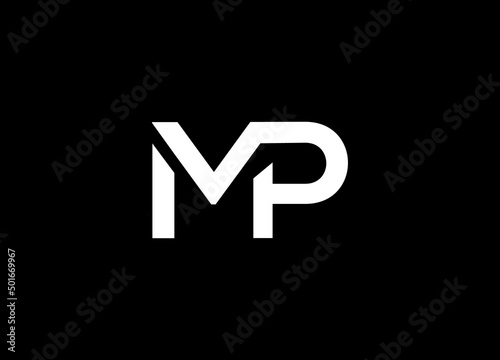 Initial MP letter Logo Design vector Template. Abstract Letter MP logo Design