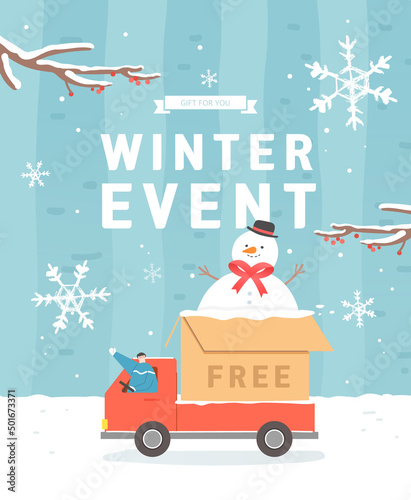 winter and christmas sale shopping, holiday sales or Black Friday
