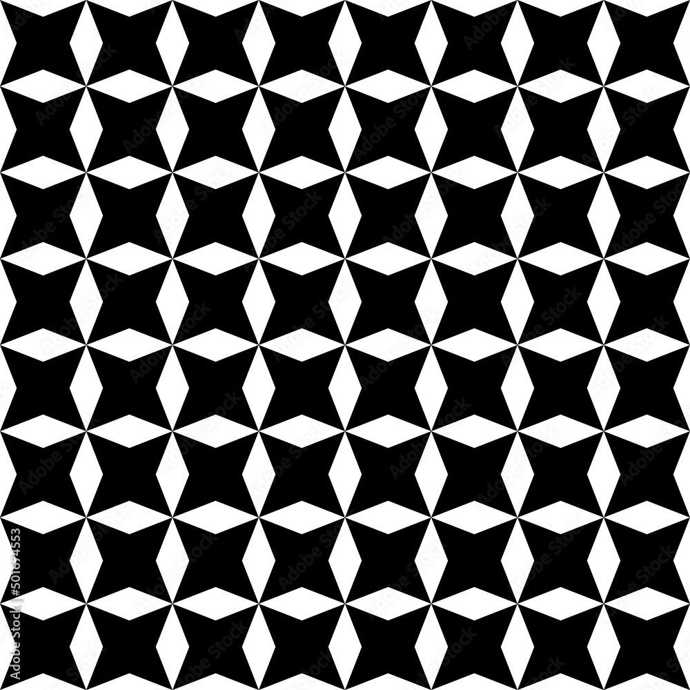 Black and white squares seamless pattern. Vector illustration.