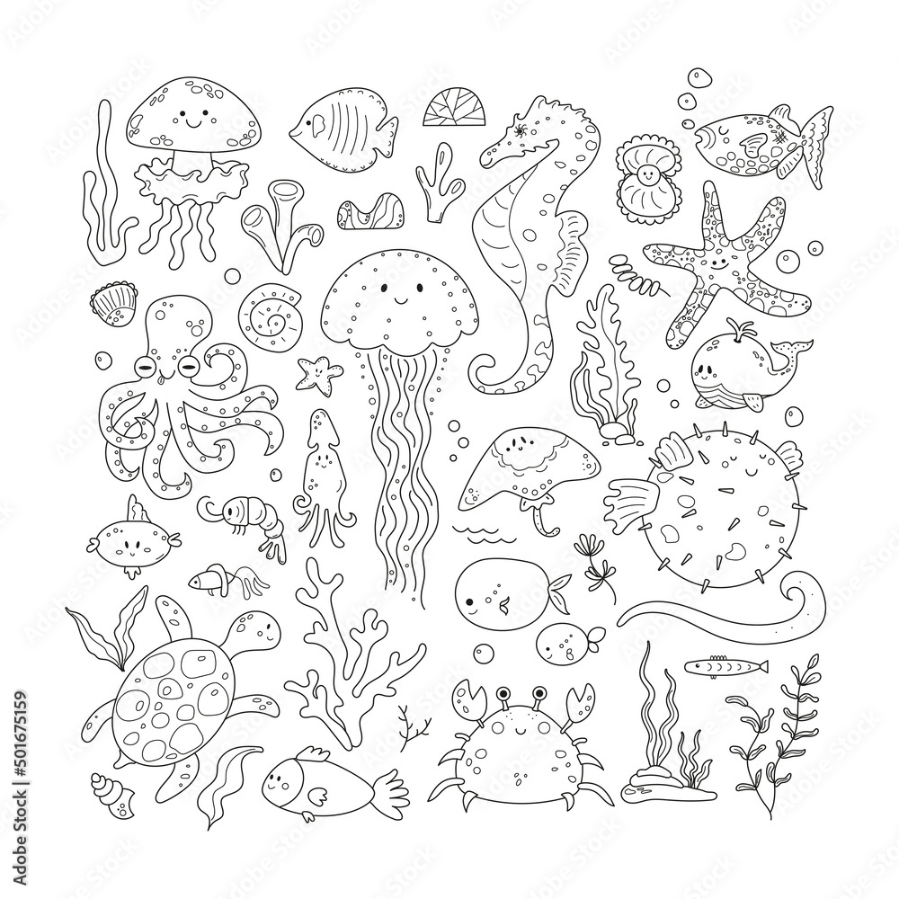 Top 15 Free Printable Sea Animals Coloring Pages Online