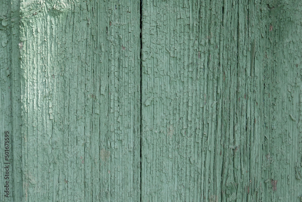 Fototapeta premium Background picture made of old green wood boards