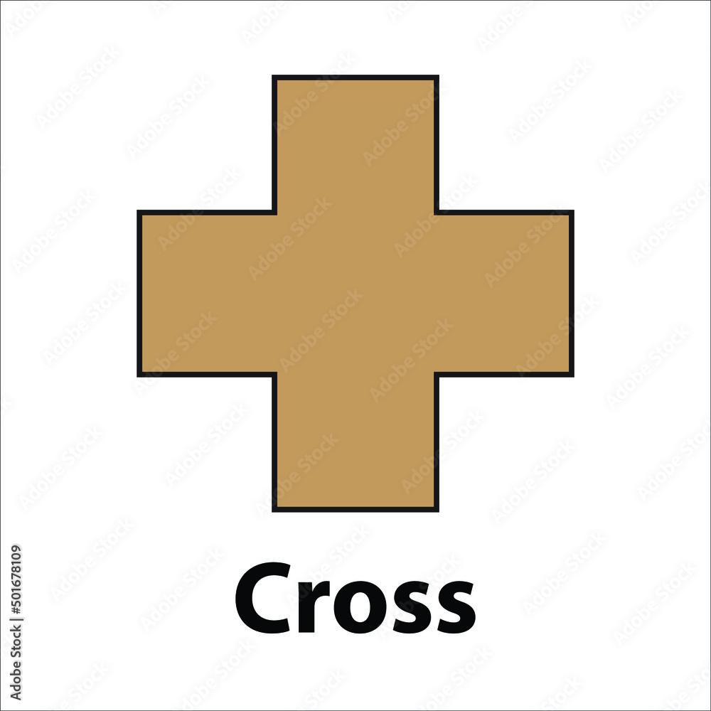 Obraz premium Cross geometric shape blue color vector 