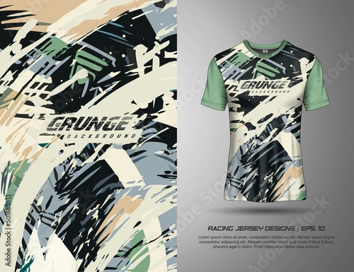 Jersey with grunge background for racing, soccer, cycling, leggings, gaming and sport livery.
