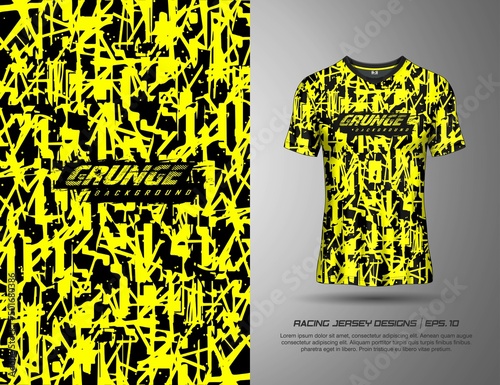 Jersey with grunge background for racing, soccer, cycling, leggings, gaming and sport livery.

