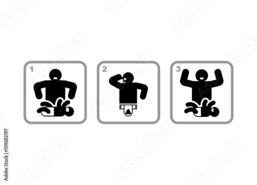Change diaper icon. restroom sign. Baby's clean and dirty diaper