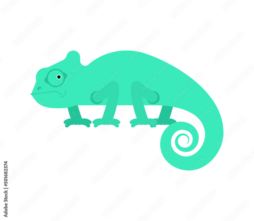Chameleon isolated. cartoon Reptile icon. Vector illustration Chameleon isolated. cartoon Reptile icon. Vector illustration