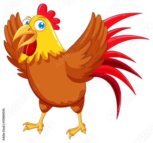 A chicken cartoon character