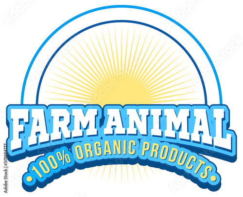 Logo design with words farm animal