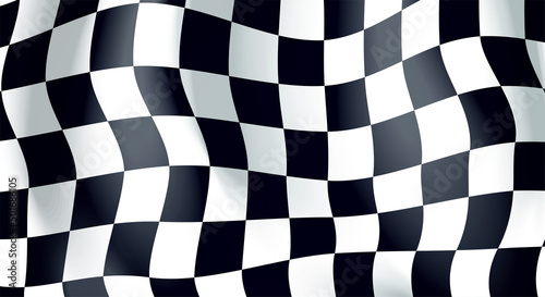 Waving Racing Or Finish Flag Background