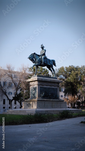 Rome, Italy, equestrian monument to Carlo Alberto