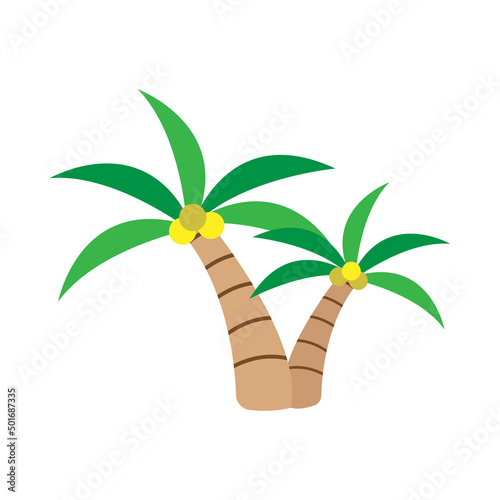 Palm icon. Isolated on white background. Vector illustration.