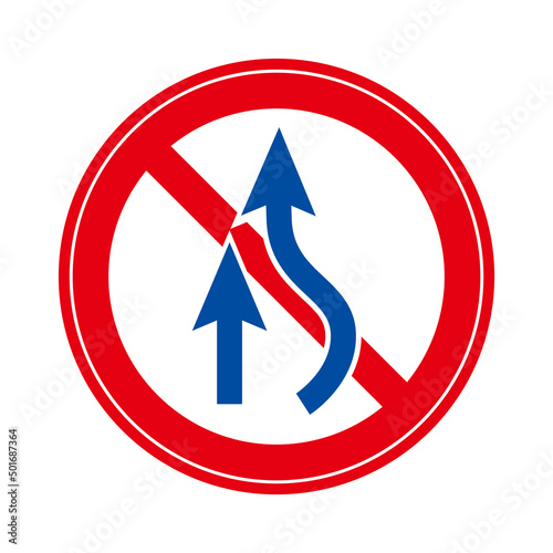 追越し禁止の標識