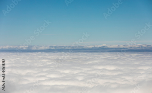 Clouds in mountain landscape in tenerife