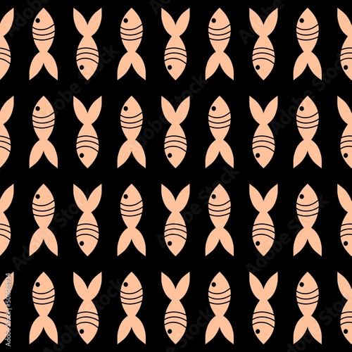Summer seamless fish pattern for fabrics and textiles and packaging and gifts and cards and linens and kids