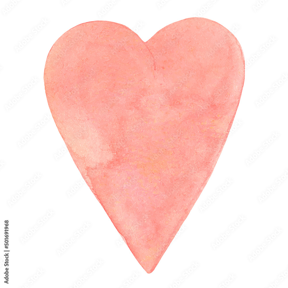 Watercolor hearts. Vector Valentine's Day. Colorful watercolor romantic texture. Llovely card