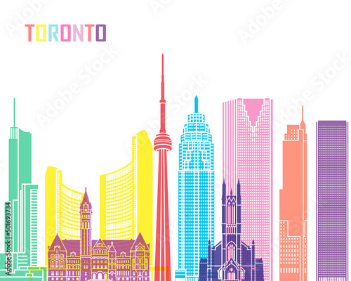Canvas Print Toronto skyline pop