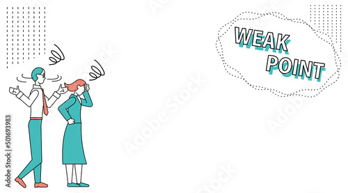 困難に立ち向かうネガティブなビジネスパーソン