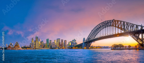 Fotografia Downtown Sydney skyline