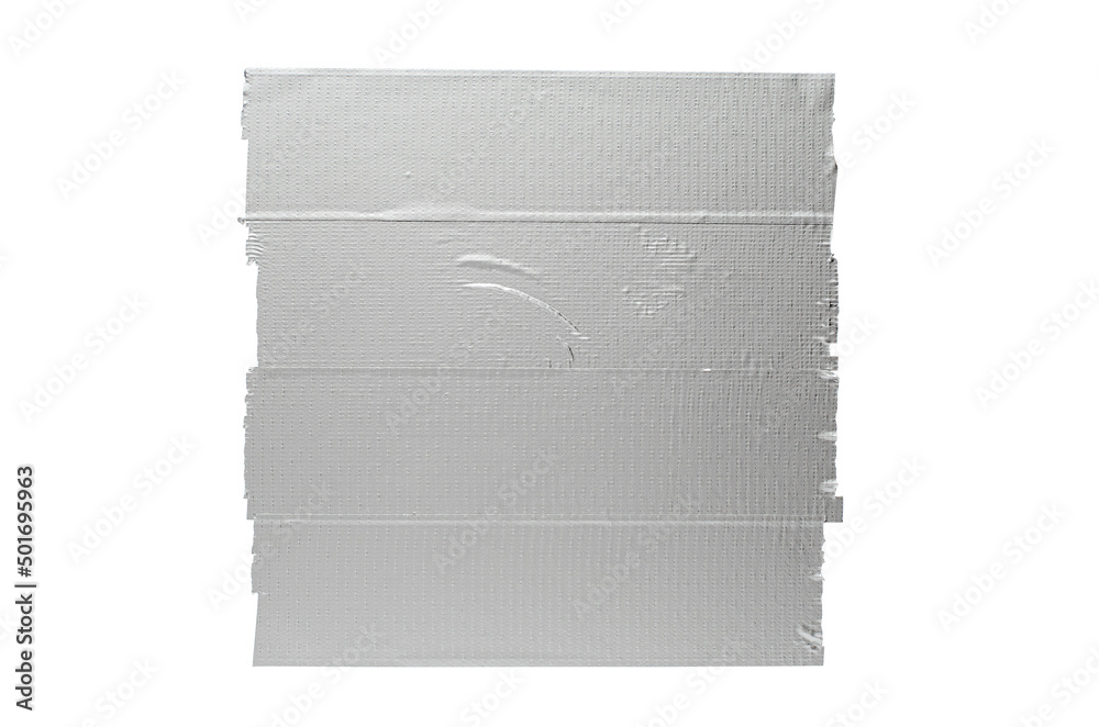 Grey metal adhesive tape. Isolated on a white background. Grey metal adhesive tape. Isolated on a white background.