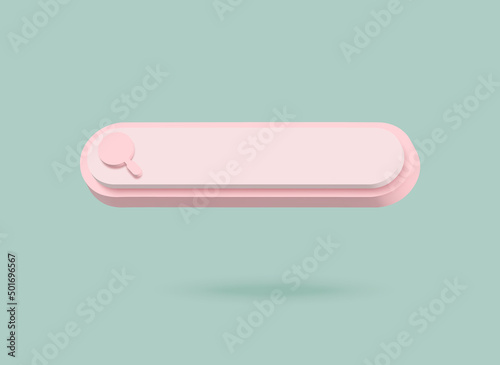 Search 3d. Banner template. Search bar icon. Modern design. Search form template. 3d vector illustration