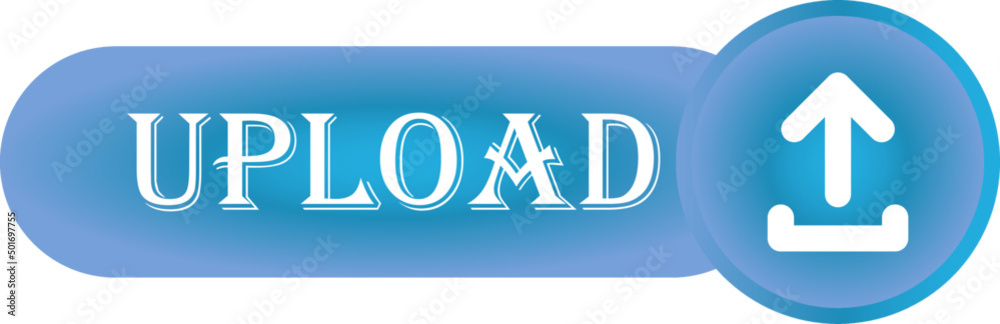 Round upload icon, vector button for websites and internet applications, music, video and data Round upload icon, vector button for websites and internet applications, music, video and data