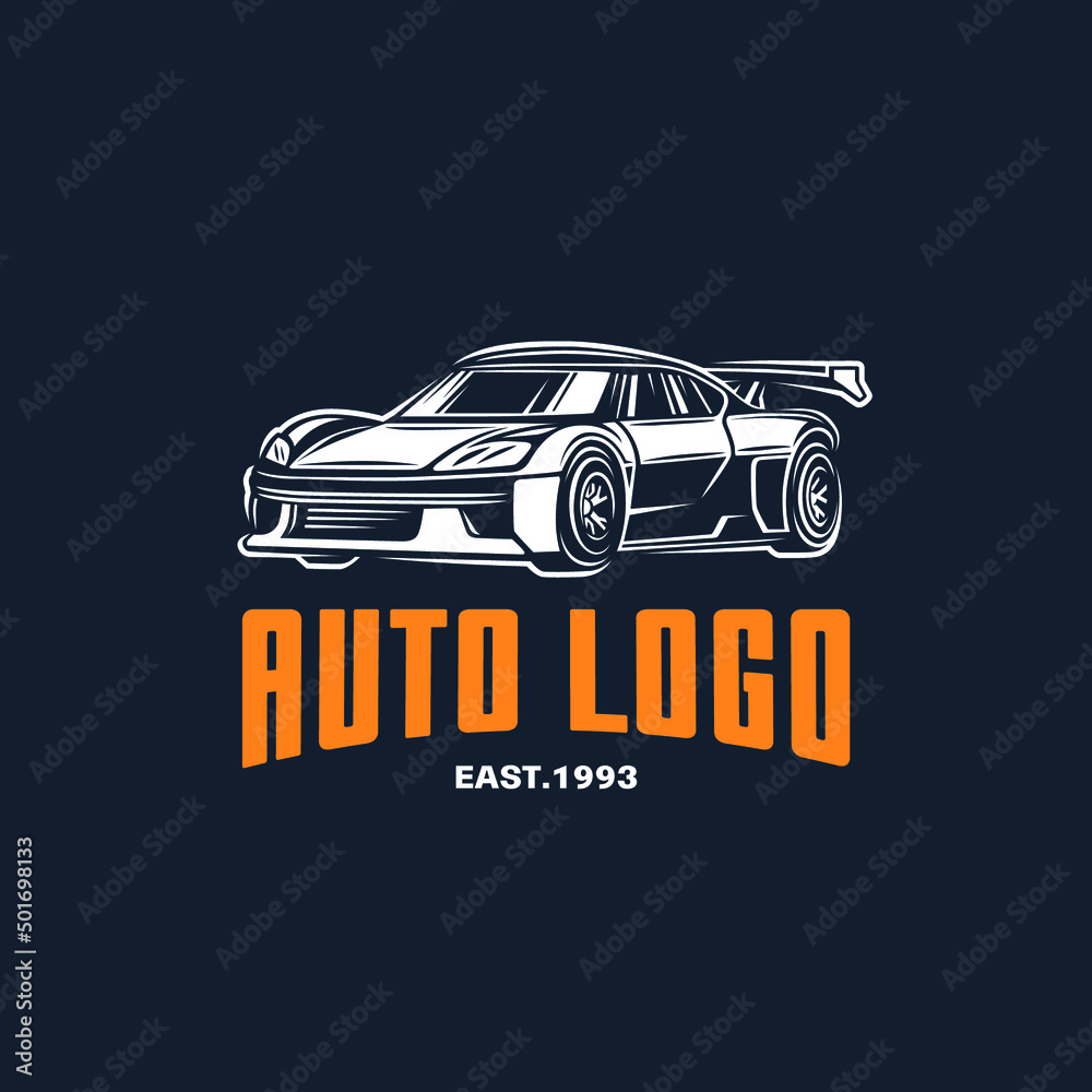 Fototapeta premium Car emblem. Street racing.