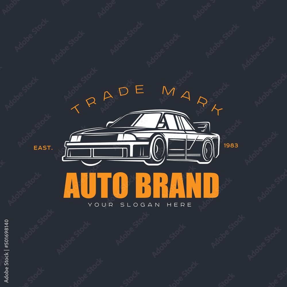 Fototapeta premium Car emblem. Street racing.