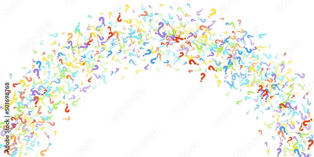 Fototapeta premium Question marks Quiz doubt survey faq public poll.