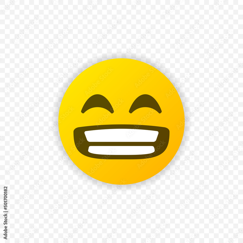 Obraz premium Laughing emoticon. Laughing emoji icon isolated. Vector EPS 10