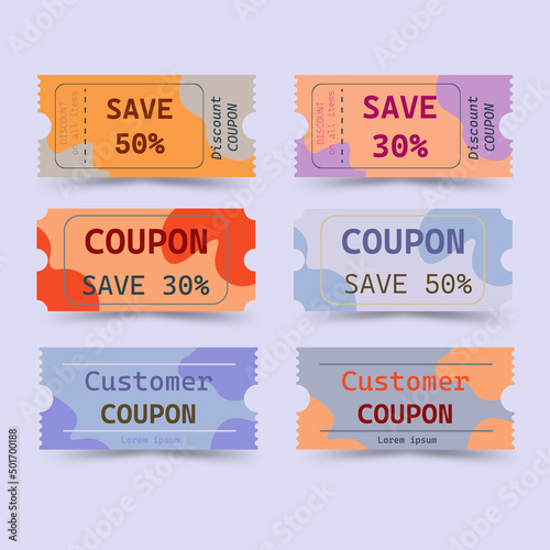 discount coupon set
