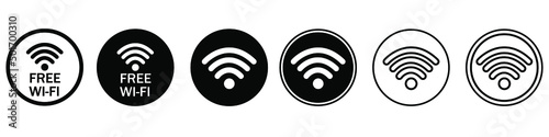 Wi Fi icon vector set. wireless illustration sign collection. signal symbol.