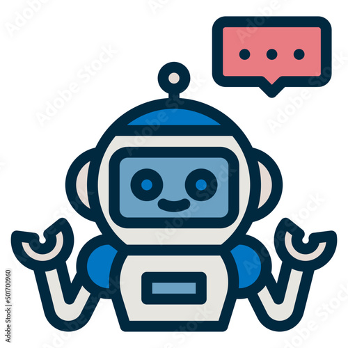 chatbot two tone icon