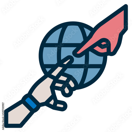 robot two tone icon