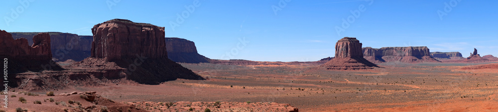 Monument Valley - Panoramic View from Spearhead Mesa Point