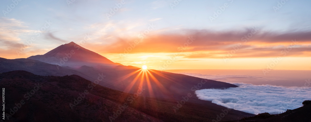 Vulkan Pico del Teide bei Sonnenuntergang, Teneriffa
