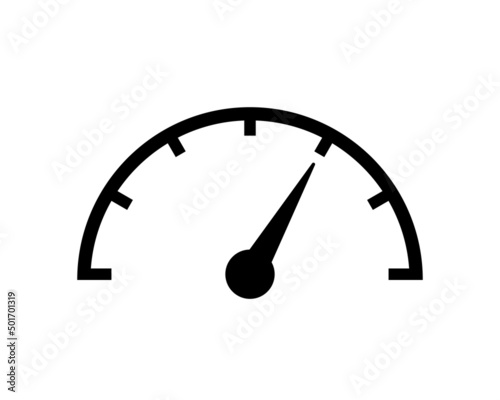 Speed speedometer or tachometer icon. Measuring speed symbol isolated. Vector EPS 10